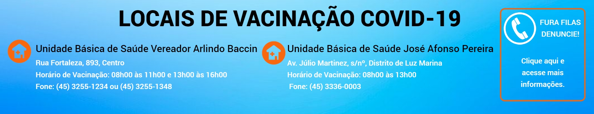 Informações Vacinação COVID-19