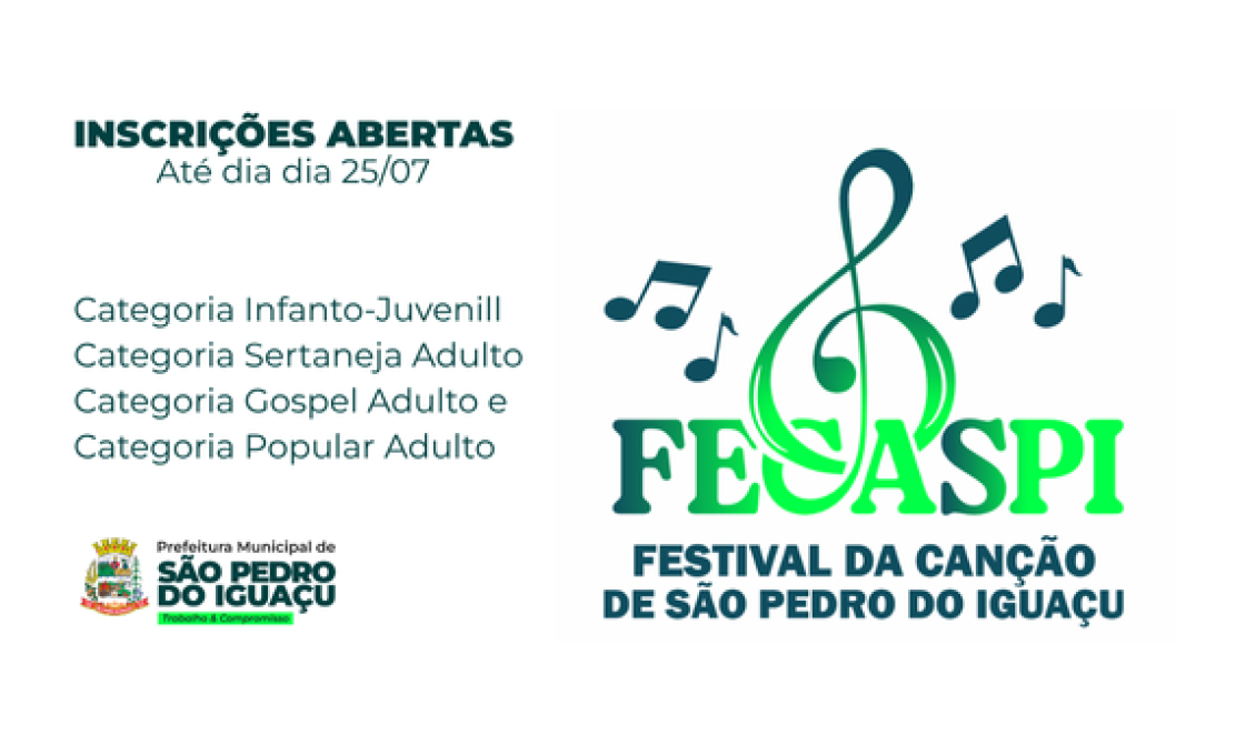 FECASPI 2025 – Festival da Canção de São Pedro do Iguaçu! Música que Transforma, Talento...