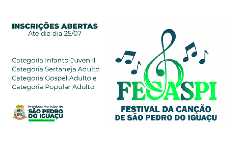 FECASPI 2025 – Festival da Canção de São Pedro do Iguaçu! Música que Transforma, Talento que Encanta! 